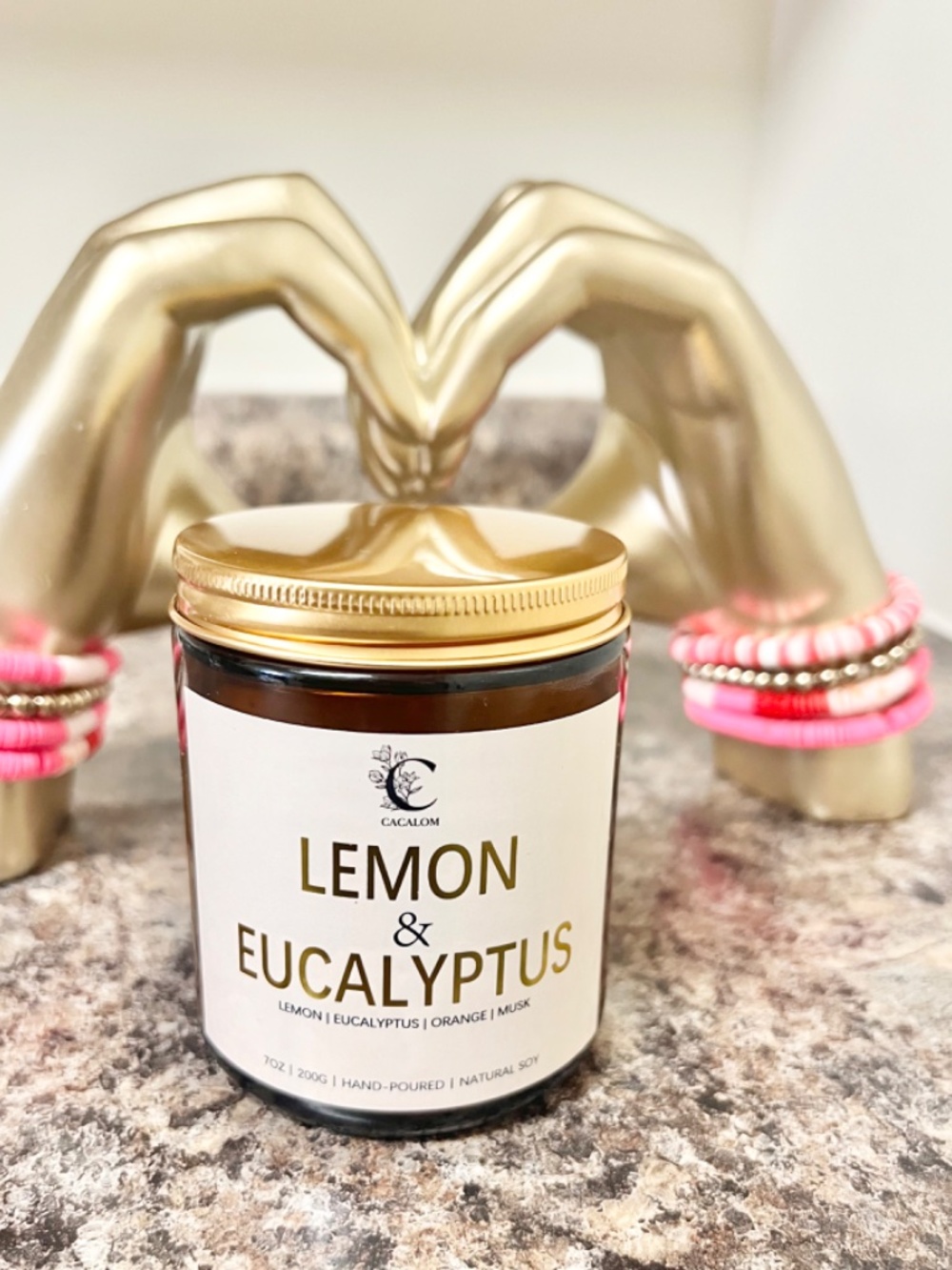 NIB Lemon Eucalyptus Scented Candles, Aromatherapy Jar Candle, 7 oz - Picture 2 of 6